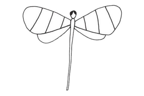 一组简单的蜻蜓儿童画