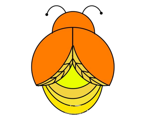 黄色的萤火虫简笔画 黄色的萤火虫简笔画