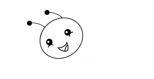 开心的蜜蜂儿童画