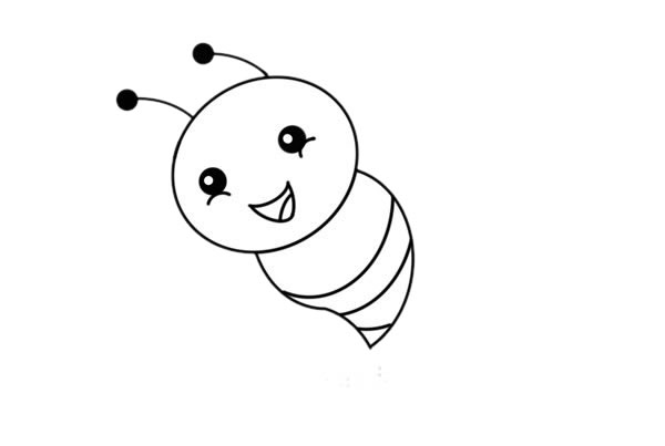 开心的蜜蜂儿童画