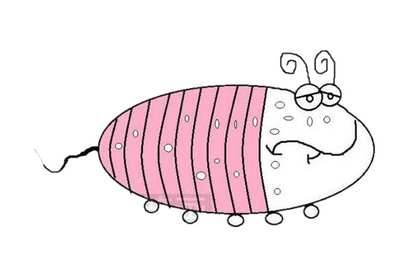 卡通蛆简笔画步骤