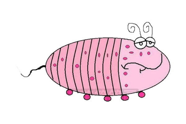 卡通蛆简笔画步骤