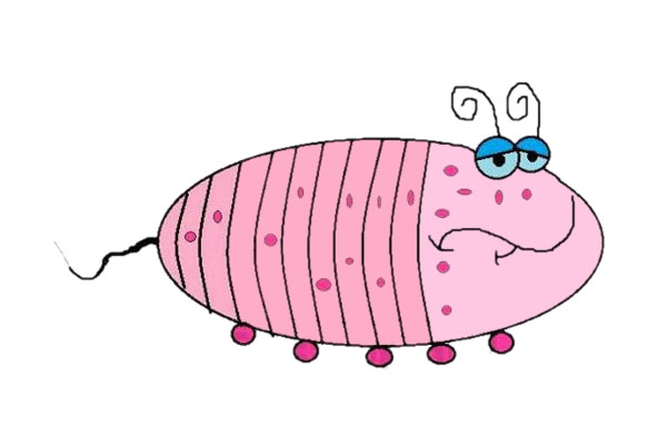 卡通蛆简笔画步骤
