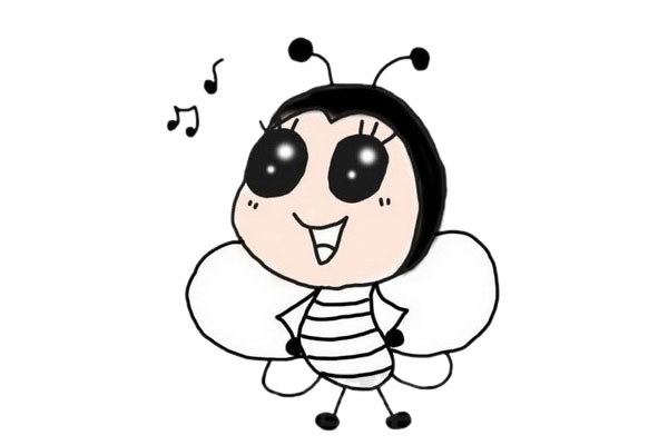 一只可爱的小蜜蜂简笔画 一只可爱的小蜜蜂简笔画