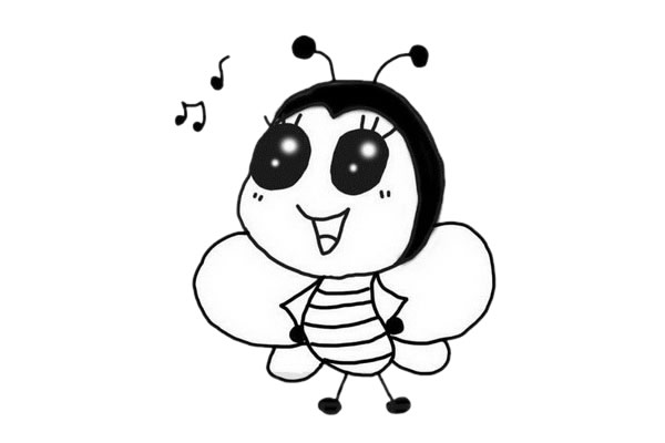 一只可爱的小蜜蜂简笔画 一只可爱的小蜜蜂简笔画