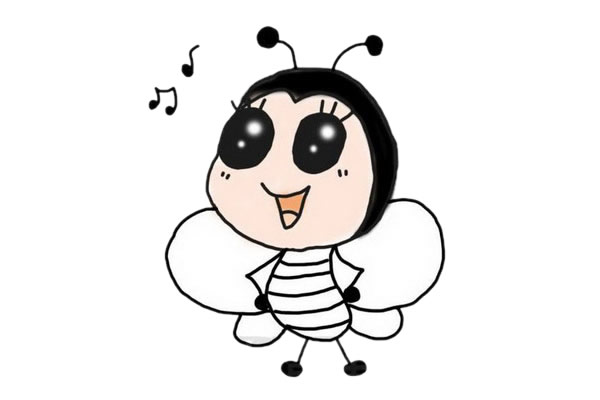 一只可爱的小蜜蜂简笔画 一只可爱的小蜜蜂简笔画