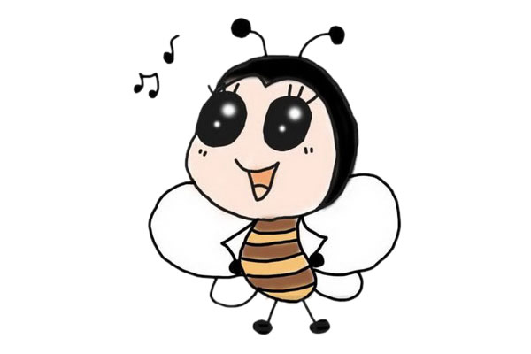 一只可爱的小蜜蜂简笔画 一只可爱的小蜜蜂简笔画