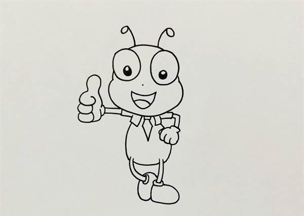 点赞的卡通蚂蚁简笔画 点赞的卡通蚂蚁简笔画