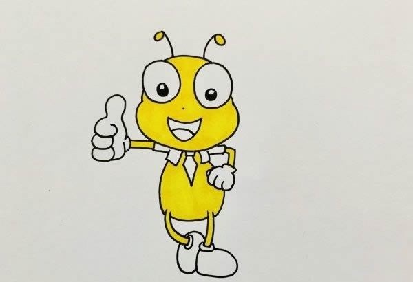 点赞的卡通蚂蚁简笔画 点赞的卡通蚂蚁简笔画