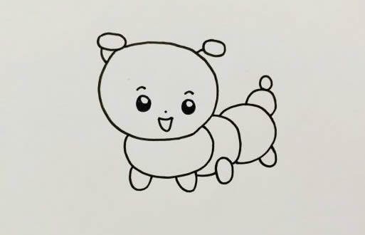 可爱的毛毛虫宝宝简笔画 可爱的毛毛虫宝宝简笔画