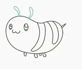 胖乎乎的小蜜蜂简笔画