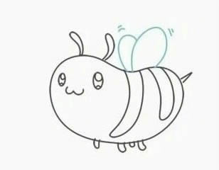 胖乎乎的小蜜蜂简笔画