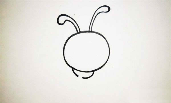 采蜜的小蜜蜂简笔画