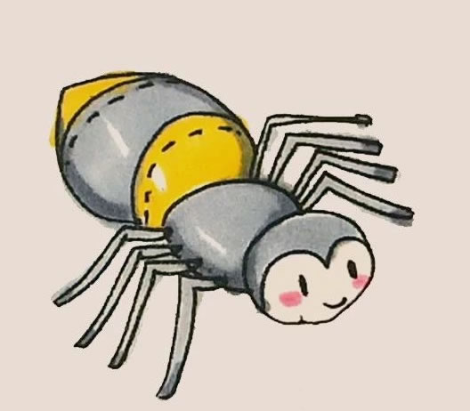 涂色的卡通蜘蛛怎么画(卡通蜘蛛怎么画简笔画)