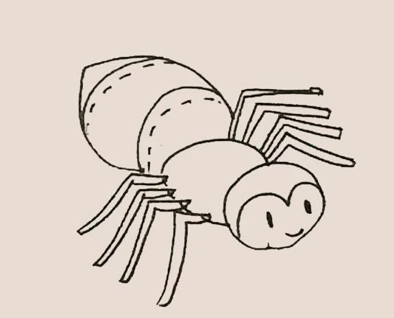 涂色的卡通蜘蛛怎么画 涂色的卡通蜘蛛怎么画