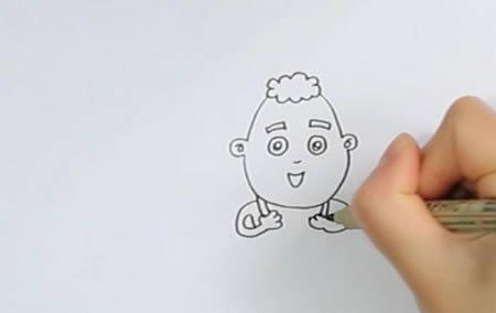 跳伞简笔画步骤