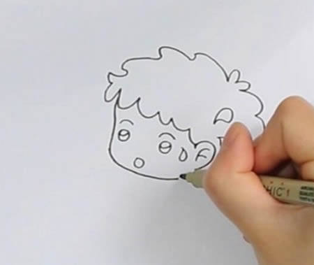 跑步的小男孩简笔画 跑步的小男孩简笔画