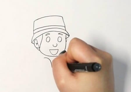 在钓鱼的男孩简笔画 在钓鱼的男孩简笔画