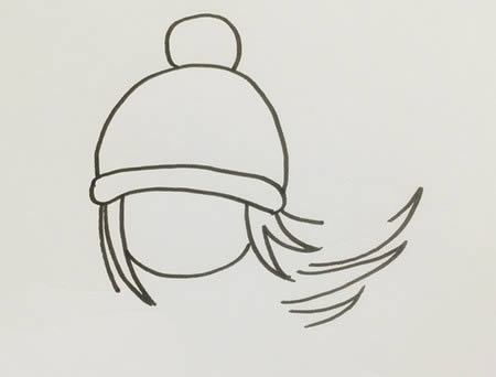 滑冰的小女孩简笔画 滑冰的小女孩简笔画