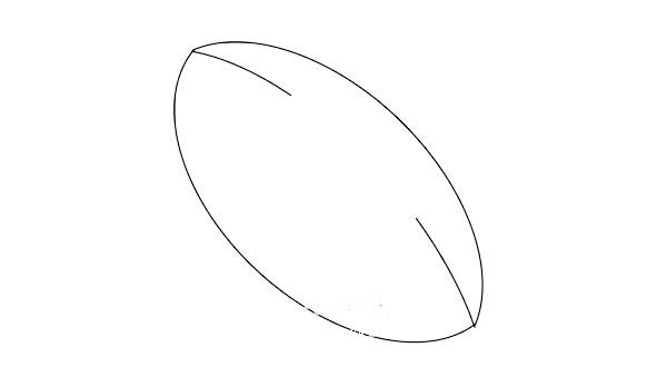 橄榄球简笔画的画法