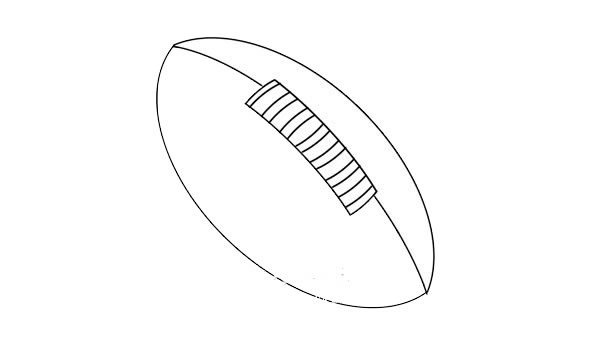 橄榄球简笔画的画法