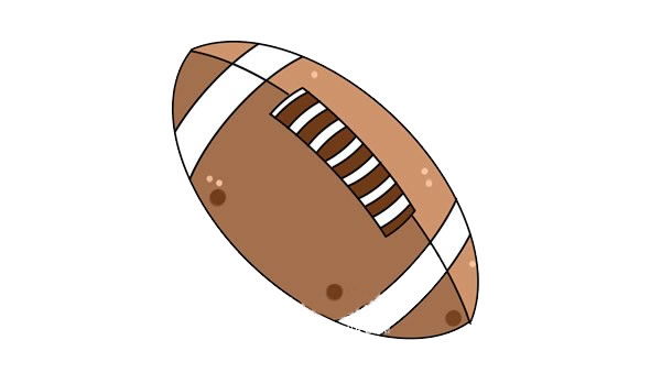 橄榄球简笔画的画法