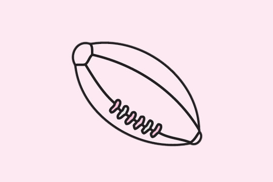 分享几幅橄榄球的简笔画