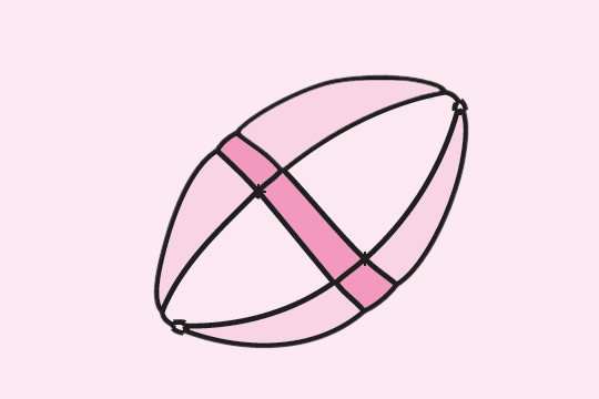 分享几幅橄榄球的简笔画