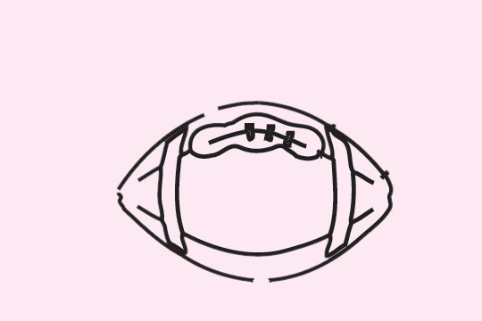 分享几幅橄榄球的简笔画