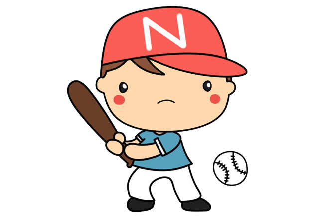 打棒球的男生简笔画