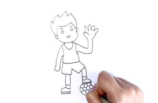 足球运动员简笔画 足球运动员简笔画