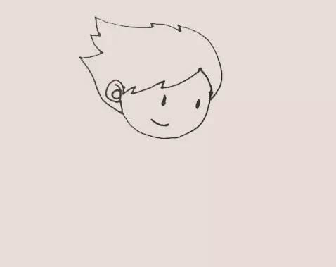 玩滑板的小朋友简笔画