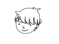 打篮球的男生简笔画