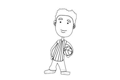 篮球运动员简笔画