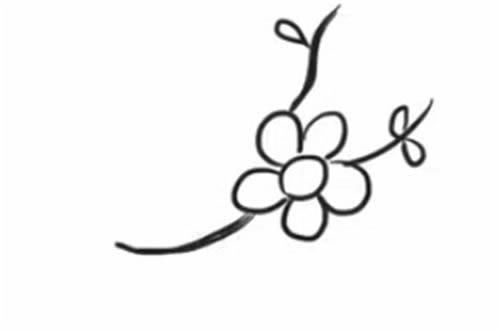 梅花简笔画步骤教程
