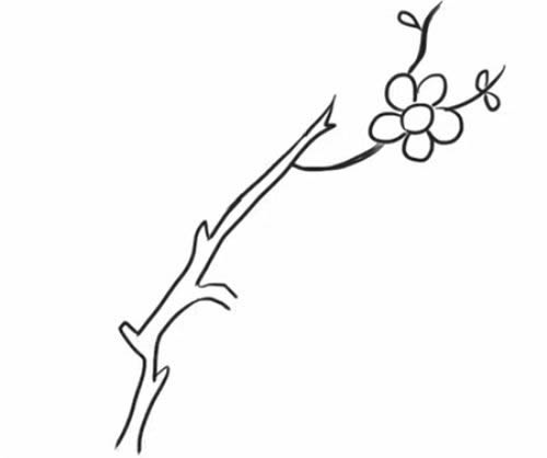 梅花简笔画步骤教程