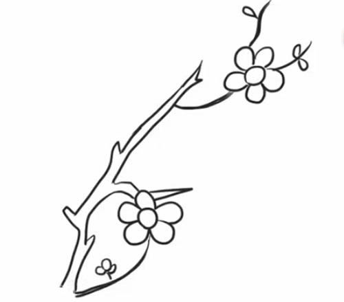 梅花简笔画步骤教程