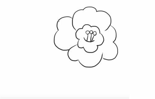 漂亮的茶花简笔画步骤教程