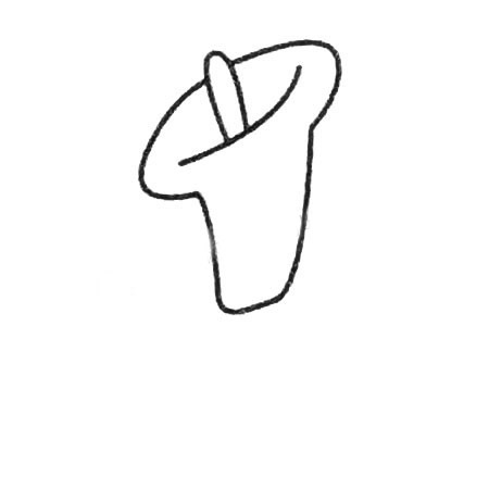 四步教你画简单的百合花