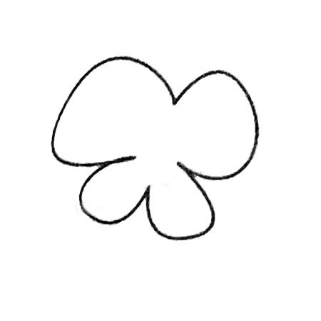 三步教你画一朵蝴蝶花