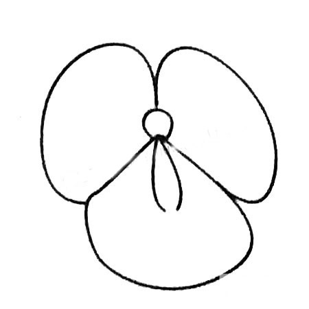 三步教你画一朵蝴蝶花