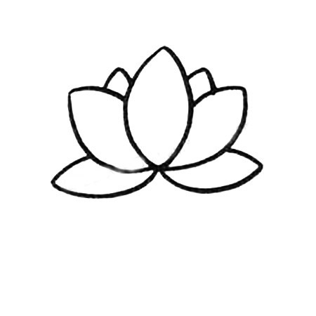 一步步教你画简单的荷花