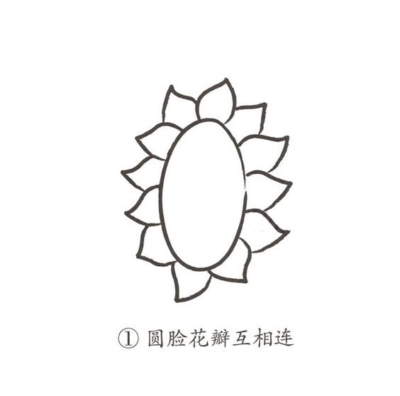 带颜色的卡通向日葵简笔画(带颜色的卡通画)