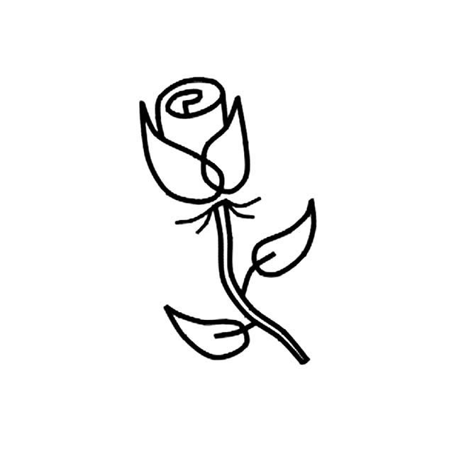 一朵简单的玫瑰花简笔画(一朵简单玫瑰花扭扭棒)