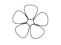 月季花简笔画步骤