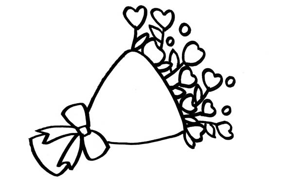 一束鲜花的简笔画