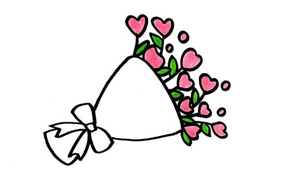 一束鲜花的简笔画