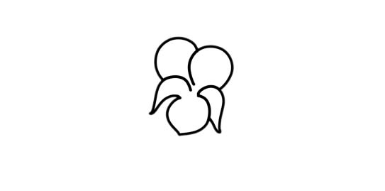 紫罗兰盆栽简笔画(紫罗兰花简笔画 简单)