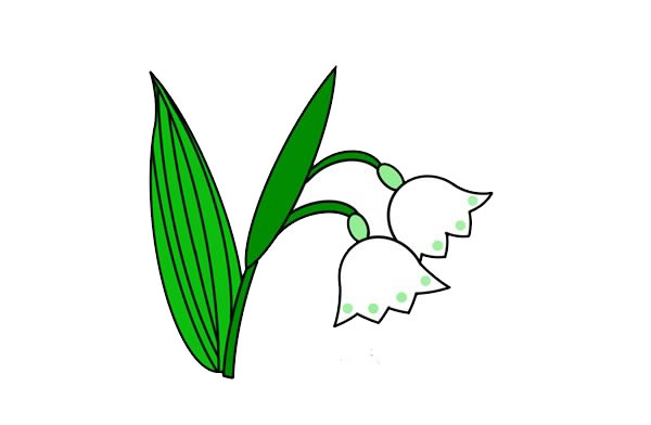 非常漂亮的铃兰花简笔画