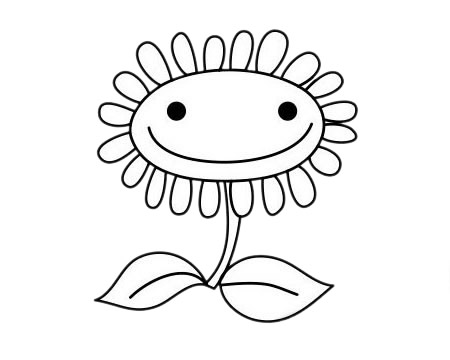 简单的向日葵简笔画